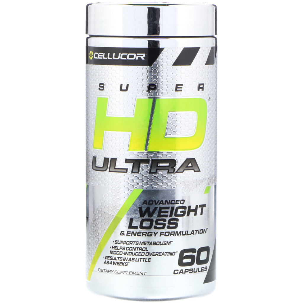 Cellucor, super hd ultra, פורמולציה מתקדמת לירידה במשקל ואנרגיה, 60 כמוסות