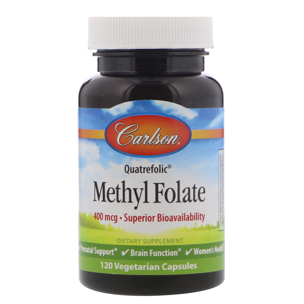 Carlson Labs, Methyl Folate, 400 mcg, 120 Vegetarian Capsules