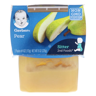 Gerber 2nd Foods Birne, 2er-Pack, je 4 oz (113 g).