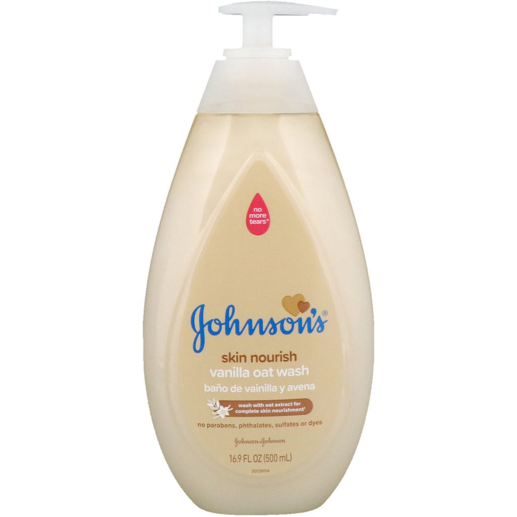 Johnson's Skin Nourish Jabón de avena y vainilla 16,9 fl oz (500 ml)