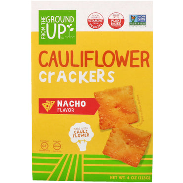 From The Ground Up, Blumenkohl-Cracker, Nacho-Geschmack, 4 oz (113 g)