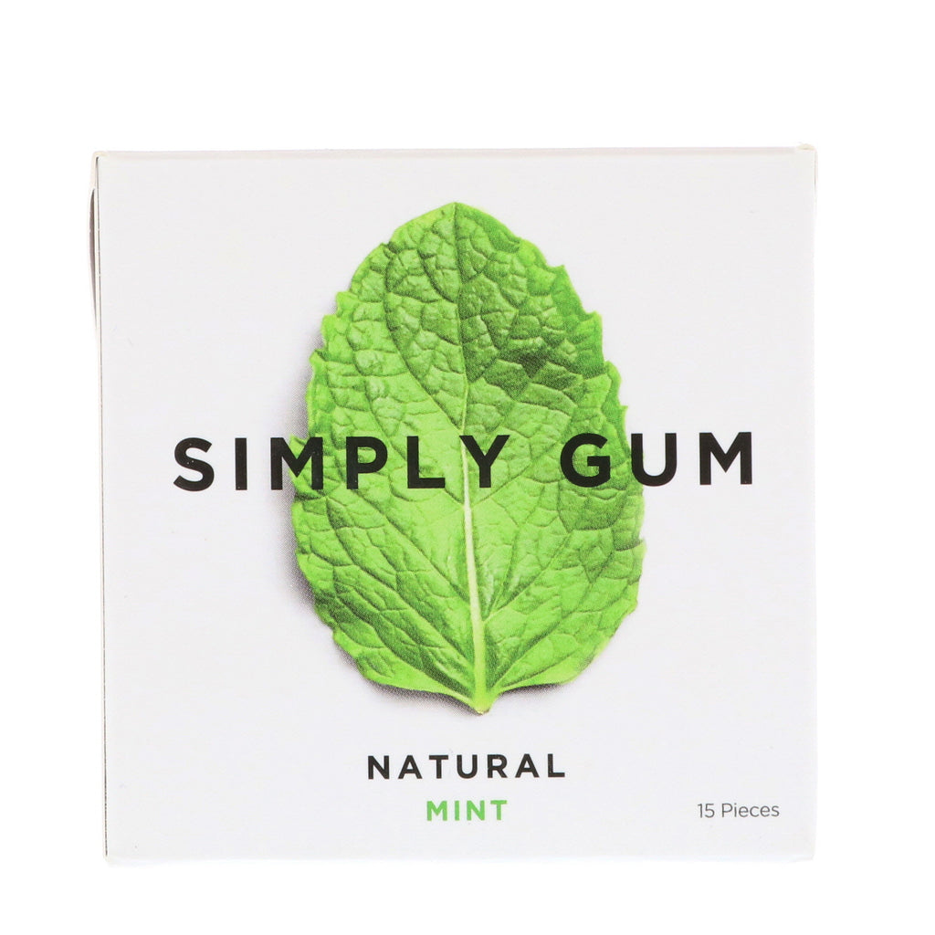 Pur și simplu gumă de gumă mentă naturală 15 bucăți