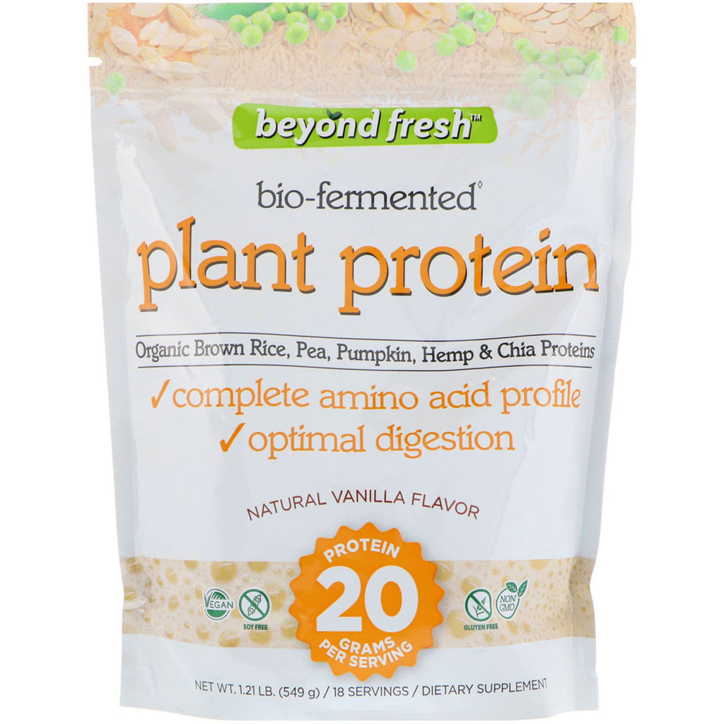 Beyond Fresh, planteprotein, naturlig vaniljesmag, 1,21 lb (549 g)