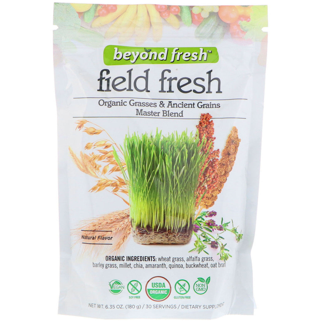 Beyond Fresh, veldvers, grassen en oude granen Master Blend, natuurlijke smaak, 6,35 oz (180 g)