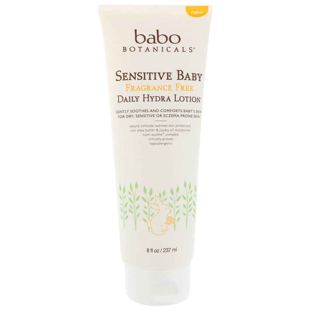 Babo Botanicals Sensitive Baby Daily Lotion Lotion ללא ריח 8 fl oz (237 מ"ל)