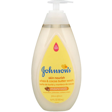 Johnson's Skin Nourish detergente al burro di karitè e cacao 16,9 fl oz (500 ml)