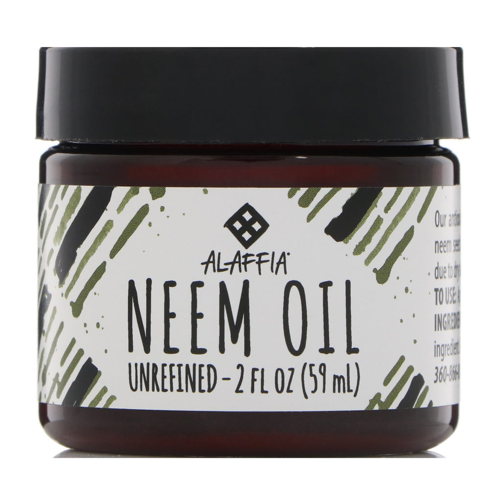 Alaffia, aceite de neem, sin refinar, 2 fl oz (59 ml)