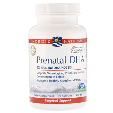 Nordic Naturals, DHA prénatal, 500 mg, 90 gélules