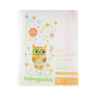 BabyGanics, Ultra Absorbent Diapers, Size 2, 12-18 lbs (5-8 kg), 30 Diapers
