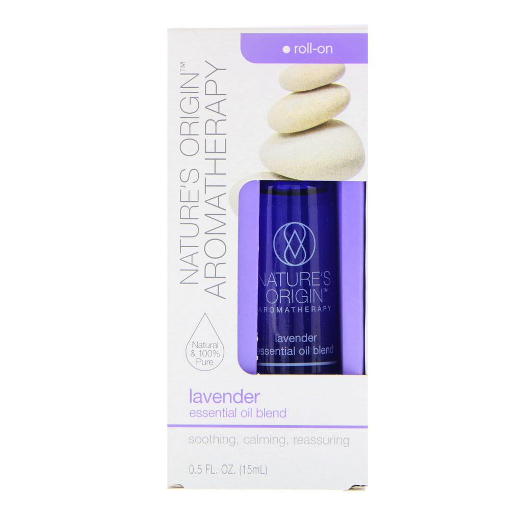 Nature's Origin, Aromatherapy, Essential Oil Blend, Lavender Roll-On, 0.5 fl oz (15 ml)