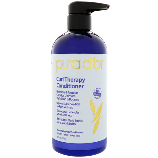 Pura D'or, Curl Therapy Conditioner, 16 fl oz (473 ml)