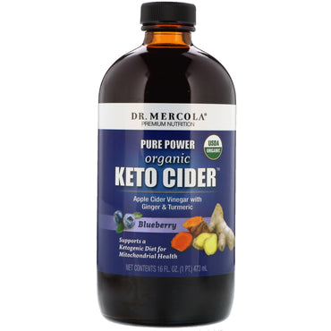 Dr. Mercola, Keto Cider, Blåbær, 16 oz (473 ml)