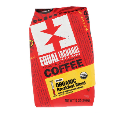 Equal Exchange, kaffe, morgenmadsblanding, malet, 12 oz (340 g)
