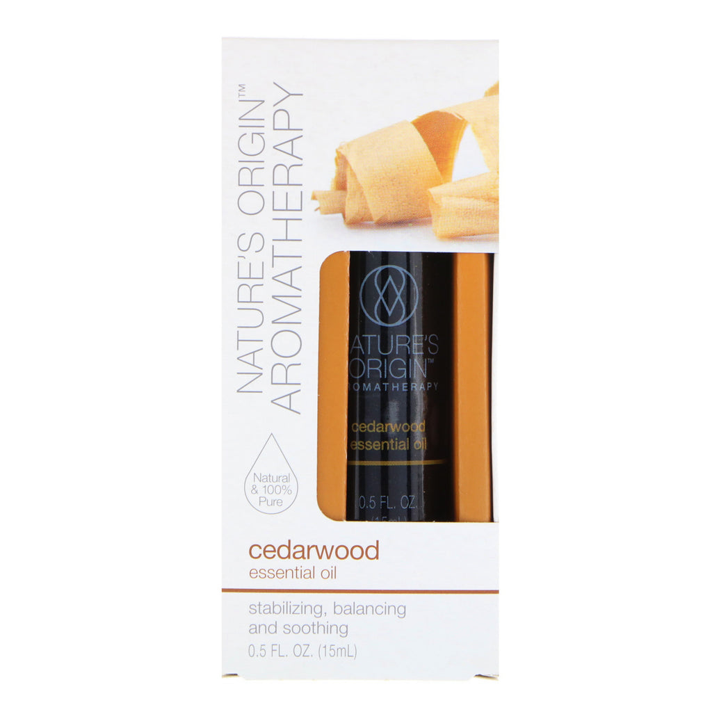 Nature's Origin, Aromatherapy, Essential Oil, Cedarwood, 0.5 fl oz (15 ml)