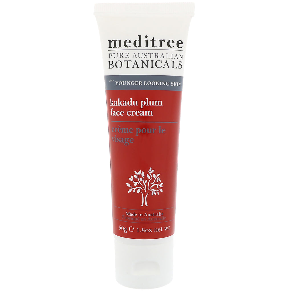 Meditree, prodotti botanici australiani puri, crema viso alla prugna Kakadu, per una pelle dall'aspetto più giovane, 50 g