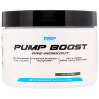RSP Nutrition, Pre-entrenamiento Pump Boost, sin sabor, 4,8 oz (138 g)