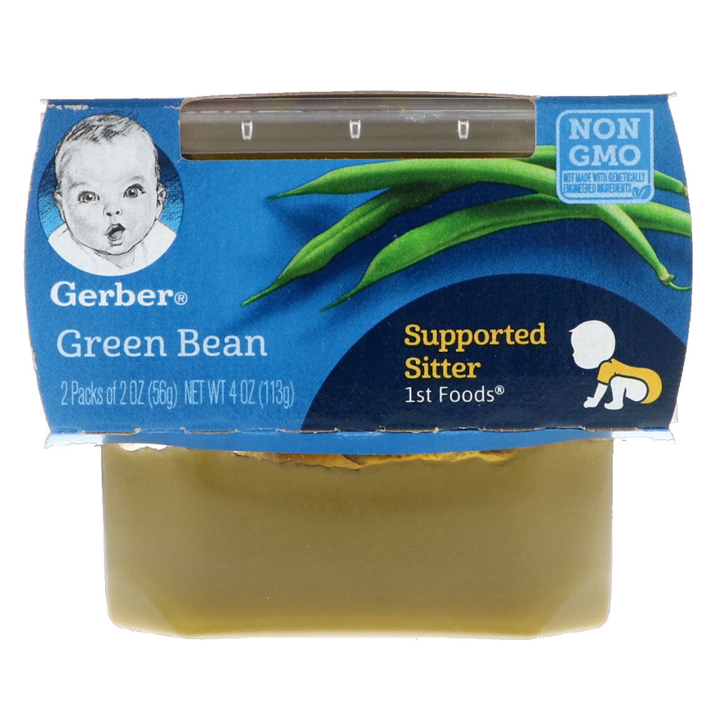 Gerber 1st Foods Green Bean 2 แพ็ค 2 ออนซ์ (56 ก.) ต่ออัน