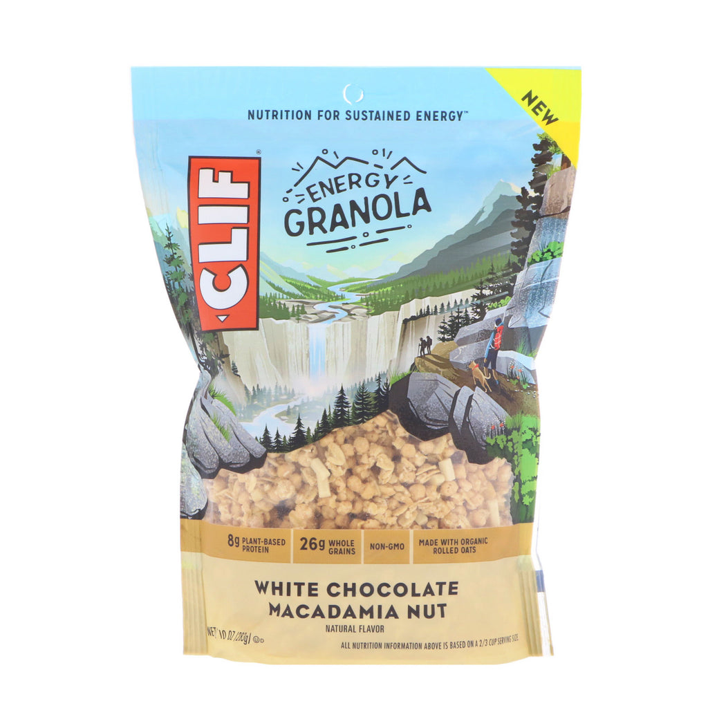 Clif Reep, Clif Energy Granola, Macadamianoot van witte chocolade, 10 oz (283 g)