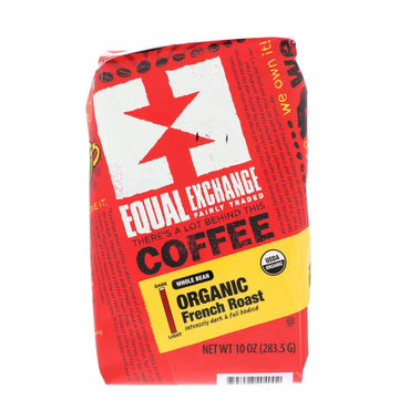 Equal Exchange, ، قهوة، تحميص فرنسي، حبوب كاملة، 10 أونصة (283.5 جم)
