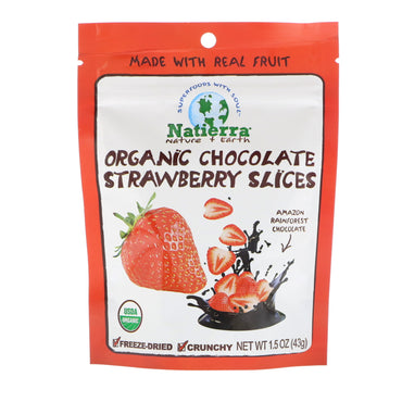 Natierra Nature's All ,  Freeze-Dried, Chocolate Strawberry Slices, 1.5 oz (43 g)