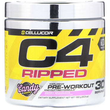 Cellucor, C4 Ripped Pre-Workout, Berry Brainiacs, 6,3 uncji (180 g)