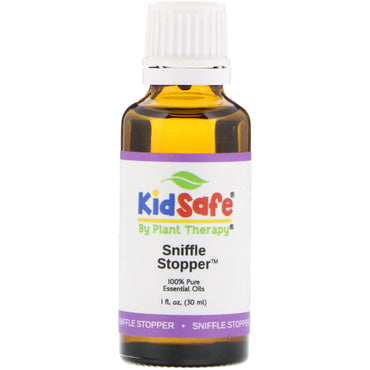 Planteterapi, KidSafe, 100 % rene essensielle oljer, snifflestopper, 1 fl oz (30 ml)