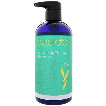 Pura D'or, Smoothing Therapy Shampoo, 16 fl oz (473 ml)