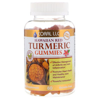 CORAL LLC, Hawaiian Red Turmeric Gummies, 60 Gummies