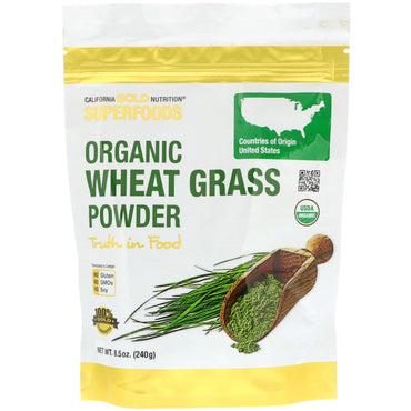 California Gold Nutrition, Superfoods, Wheat Grass Powder, 8,5 oz (240 g)
