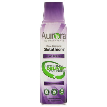 Aurora Nutrascience, glutation micro-lipozomal, aromă de fructe, 250 mg, 5,4 fl oz (160 ml)