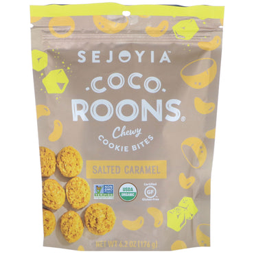 Sejoyia Foods, Coco-Roons, bouchées de biscuits moelleux, caramel salé, 6,2 oz (176 g)
