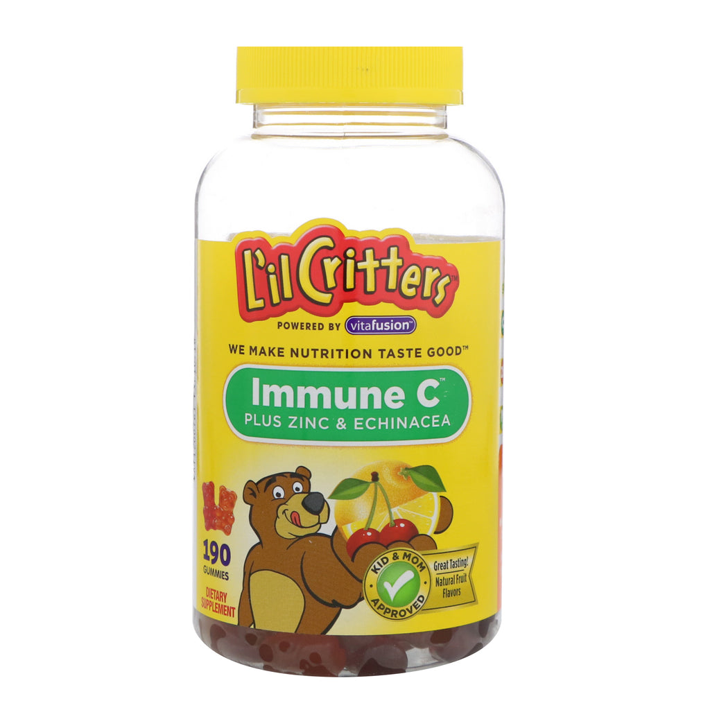 L'il Critters Immune C Plus Zinc y Equinácea Gomitas Vitamina 190 Gomitas