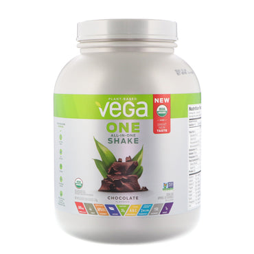 Vega, One, All-In-One Shake, שוקולד, 3 פאונד (1.7 ק"ג)