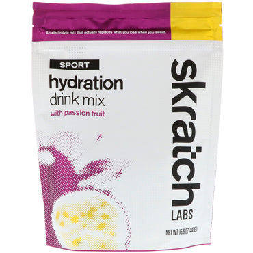 SKRATCH LABS, เครื่องดื่มกีฬา Hydration Mix, เสาวรส, 15.5 ออนซ์ (440 กรัม)