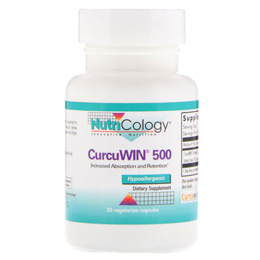 Nutricology, curcuwin 500, 30 vegetarische capsules