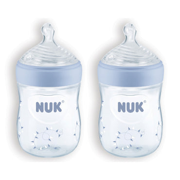 NUK, Simply Natural, biberones, niño, 0+ meses, lento, paquete de 2, 5 oz (150 ml) cada uno
