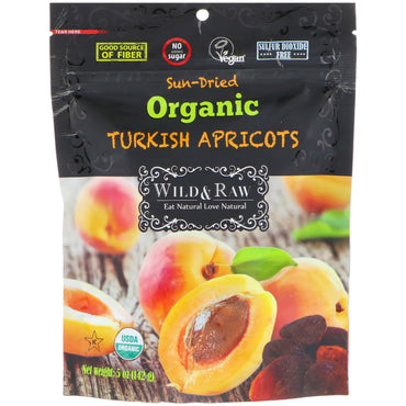 Nature's Wild , Wild & Raw, Sun-Dried,  Turkish Apricots, 5 oz (142 g)