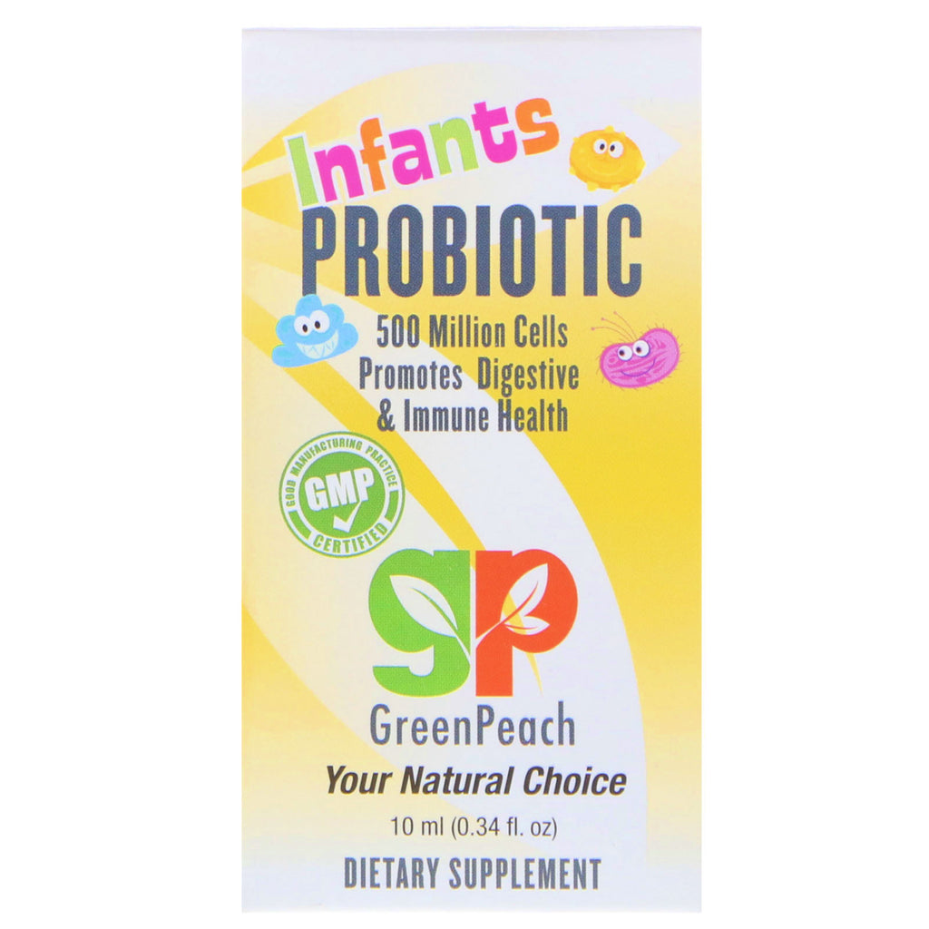 GreenPeach, spedbarn, probiotika, 0,34 fl oz (10 ml)