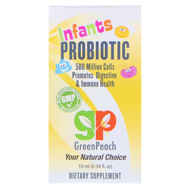 GreenPeach, bebés, probiótico, 10 ml (0,34 oz. líq.)