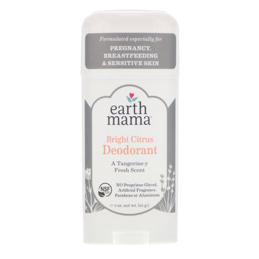 Earth Mama, deodorant, citrice strălucitoare, 3 oz (85 g)