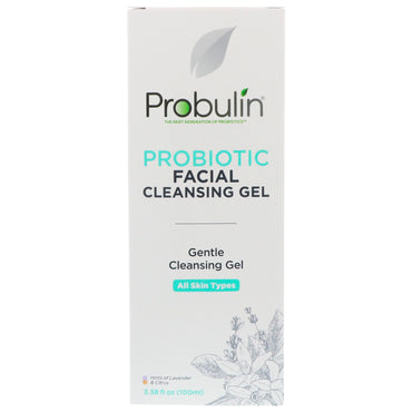 Probulin, プロバイオティクス フェイシャル クレンジング ジェル、3.38 fl oz (100 ml)