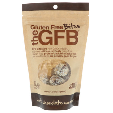The GFB, Gluten Free Bites, Ciemna Czekolada Kokosowa, 4 uncje (113 g)