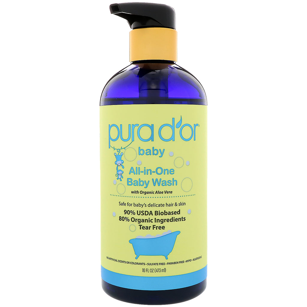Pura D'or, All-in-One-Babywaschmittel, 16 fl oz (473 ml)
