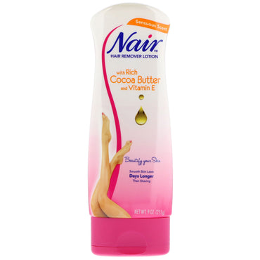 Nair , Hair Remover Lotion, with Rich Cocoa Butter and Vitamin E, 9 oz (255 g)