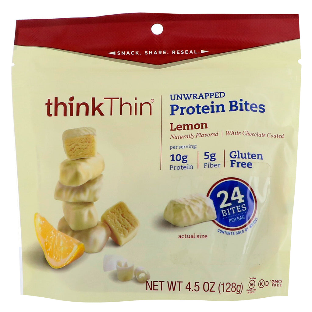 ThinkThin uinnpakket proteinbiter sitron 4,5 oz (128 g)