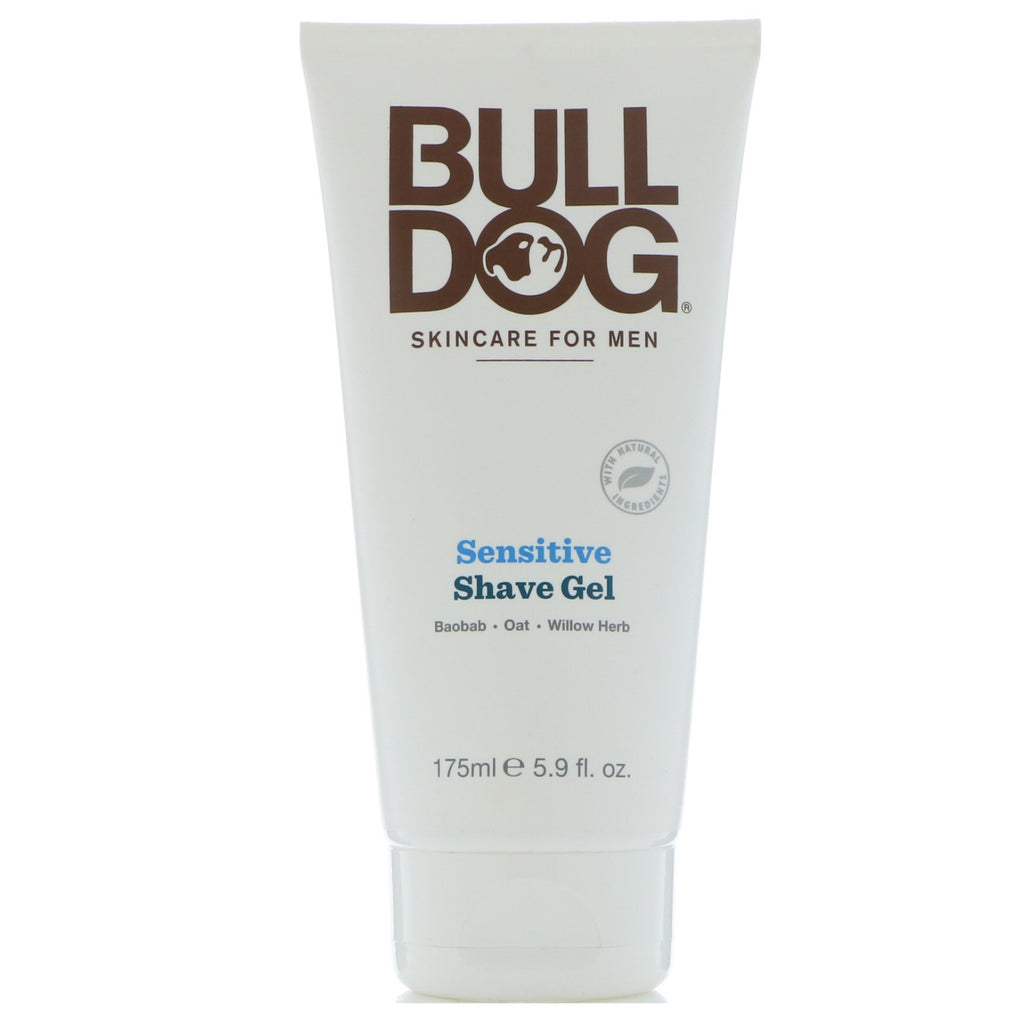 Bulldog Huidverzorging voor mannen, gevoelige scheergel, 5,9 fl oz (175 ml)
