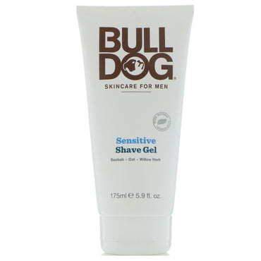 Bulldog Skincare For Men, Gel à raser pour peaux sensibles, 5,9 fl oz (175 ml)