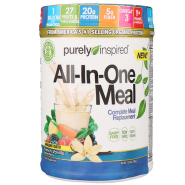 Purely Inspired, All-In-One Meal, Complete Meal Replacement, French Vanilla, 1.30 lbs (590 g)