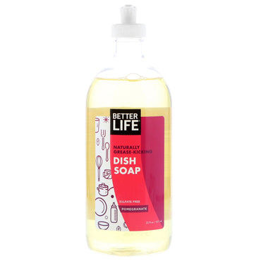 Better Life, סבון כלים, רימון, 22 fl oz (651 מ"ל)