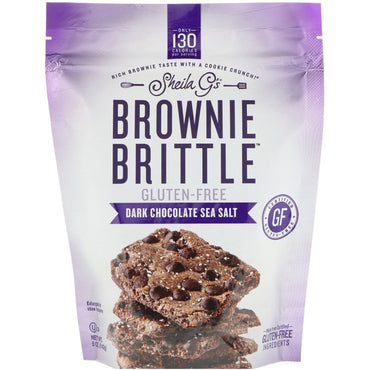 Sheila G's, Brownie Brittle, sans gluten, sel de mer au chocolat noir, 5 oz (142 g)